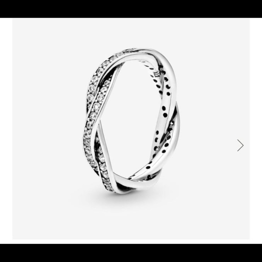 New Authentic Pandora Ring Twist Of Fate Sterling Silver ring 190892CZ sโฆ